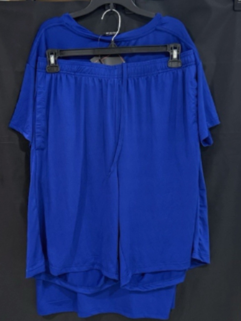 Jump Start Men's 2-Piece Short Sleeve Pajama Set Blue Size XL 12074